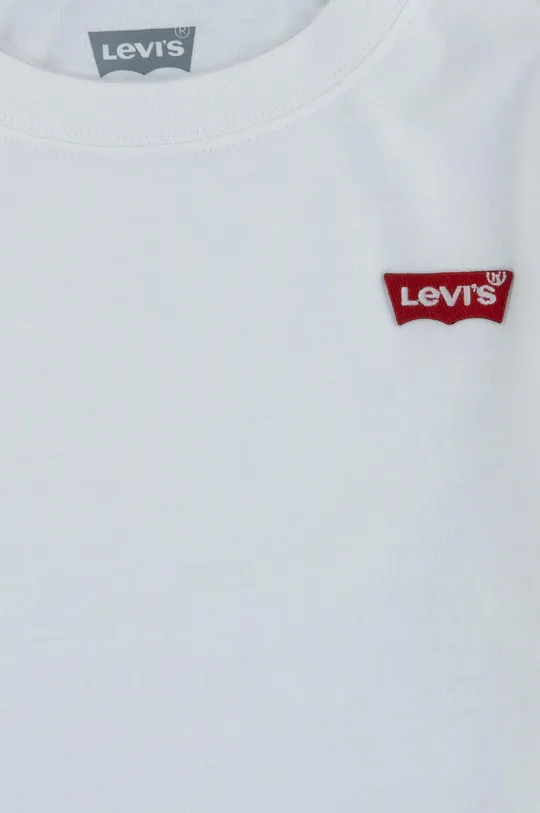 Dječja majica dugih rukava Levi's bijela