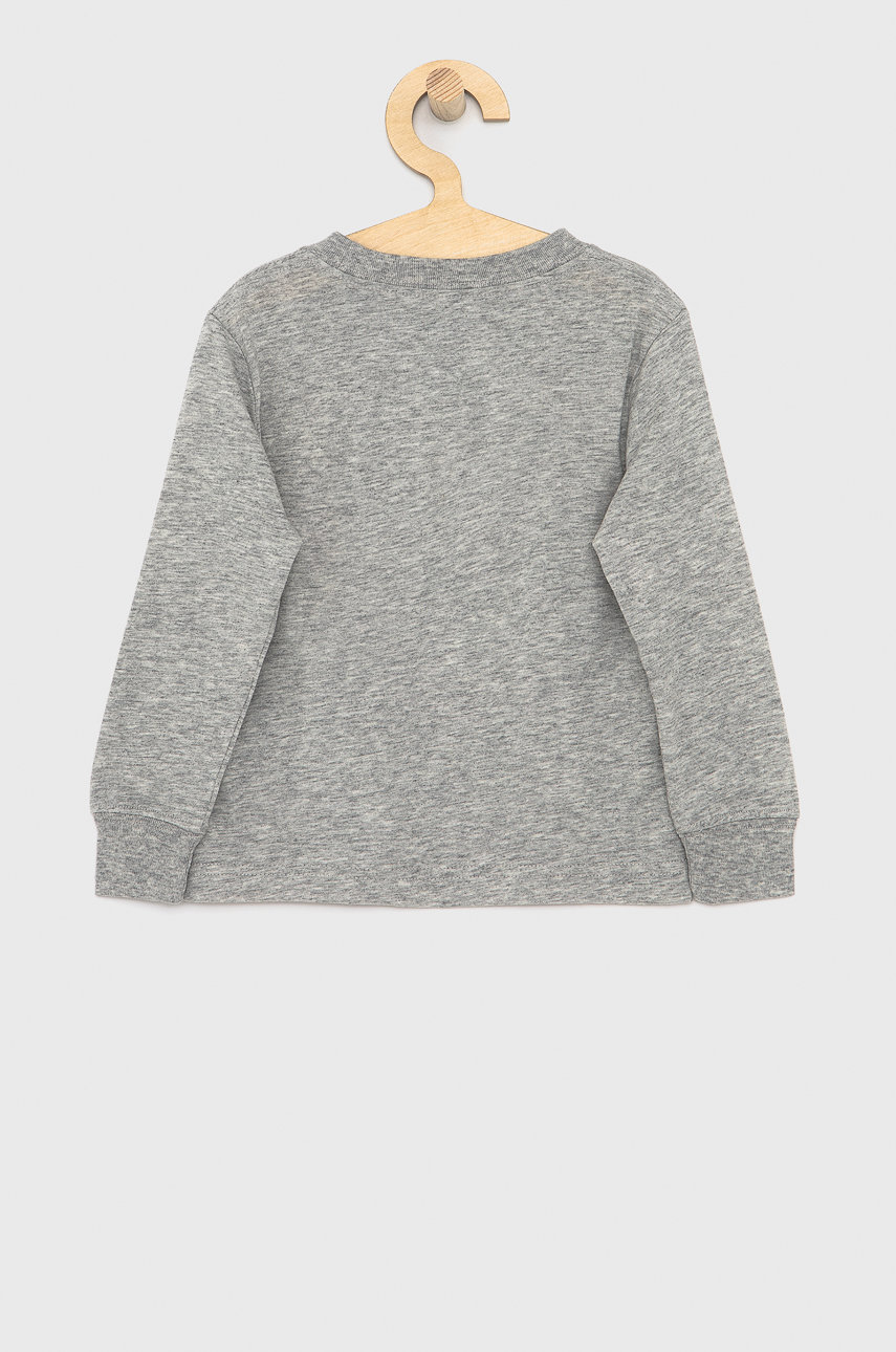 Dječja majica dugih rukava Levi's siva