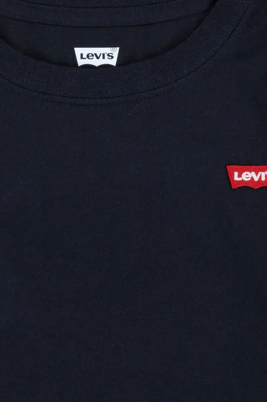 Dječja majica dugih rukava Levi's crna