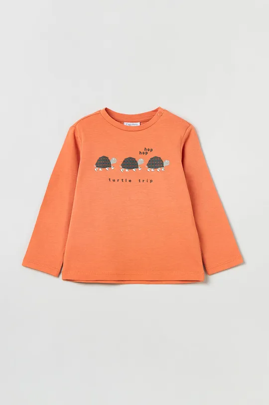 оранжевый Хлопковый детский лонгслив OVS Для мальчиков