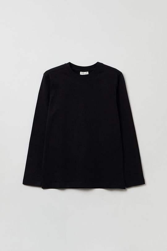 čierna Detská bavlnená košeľa s dlhým rukávom OVS Chlapčenský