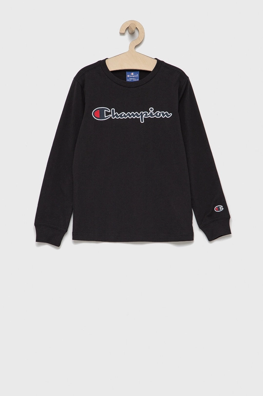 czarny Champion Longsleeve bawełniany dziecięcy 305771 Chłopięcy