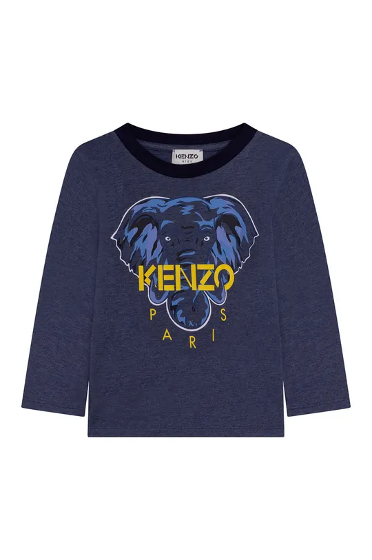 mornarsko plava Dječja pamučna majica dugih rukava Kenzo Kids Za dječake