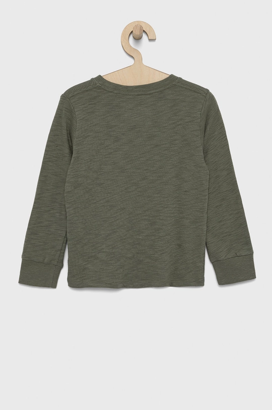 GAP Longsleeve bawełniany dziecięcy zielony