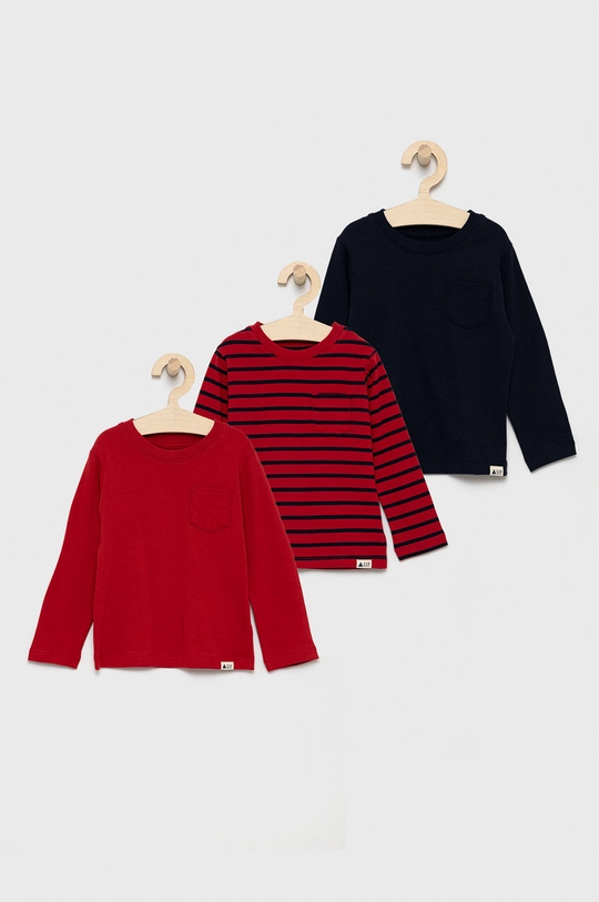 czerwony GAP Longsleeve dziecięcy  (3pack) Chłopięcy