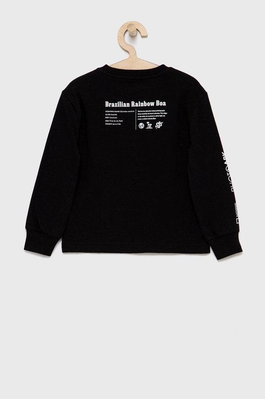 GAP Longsleeve bawełniany dziecięcy x National Geographic czarny