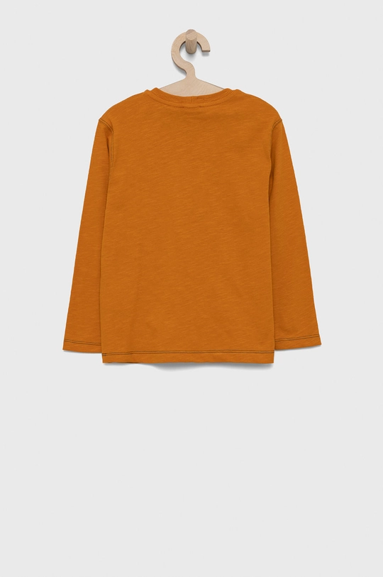 United Colors of Benetton Longsleeve bawełniany dziecięcy żółty