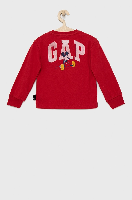 GAP longsleeve bawełniany dziecięcy czerwony