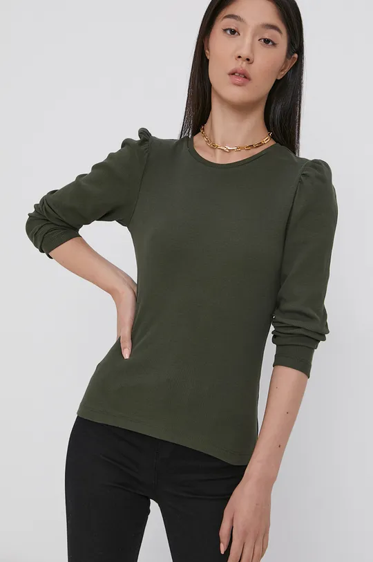 zelená Tričko s dlhým rukávom Jacqueline de Yong Dámsky
