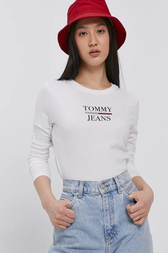 biały Tommy Jeans Longsleeve DW0DW10406.4890