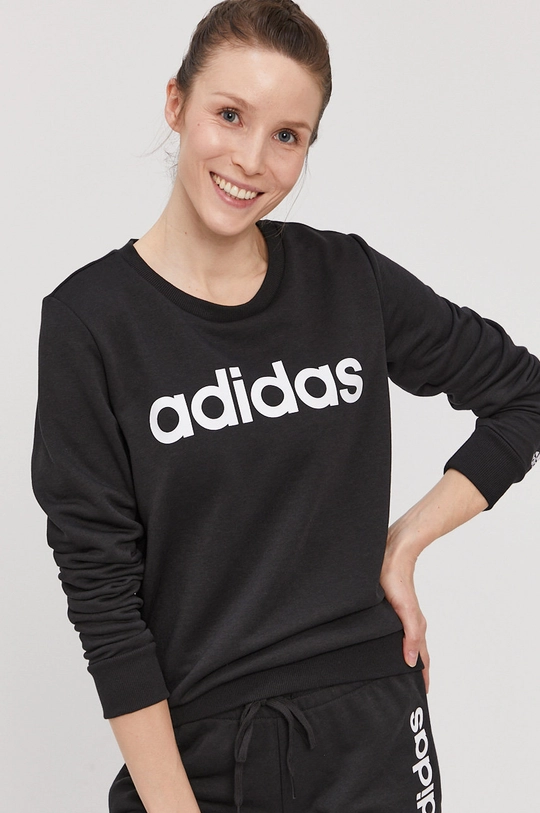 czarny adidas Bluza GL0718 Damski