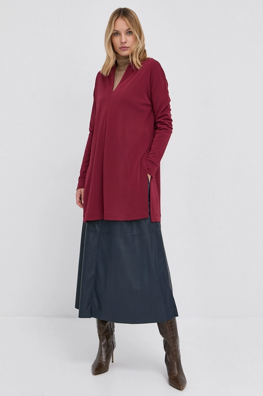 Blúzka Max Mara Leisure burgundské