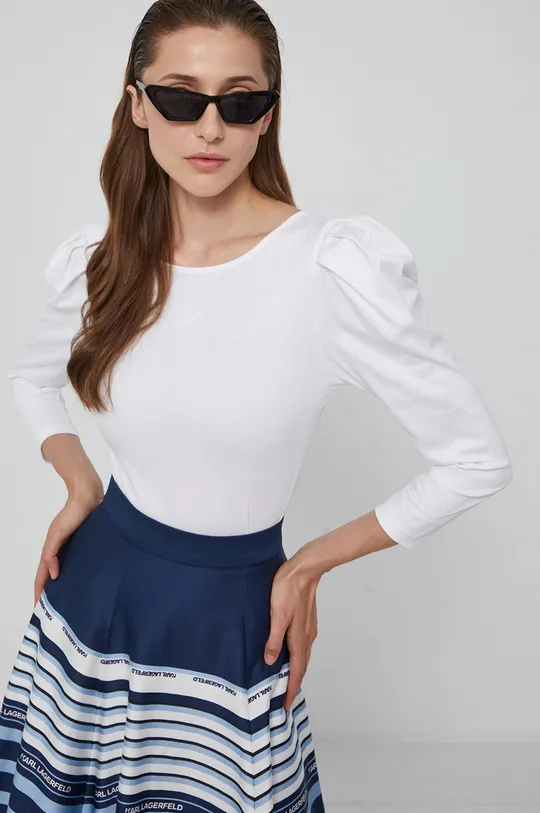 λευκό Βαμβακερή μπλούζα Karl Lagerfeld Γυναικεία