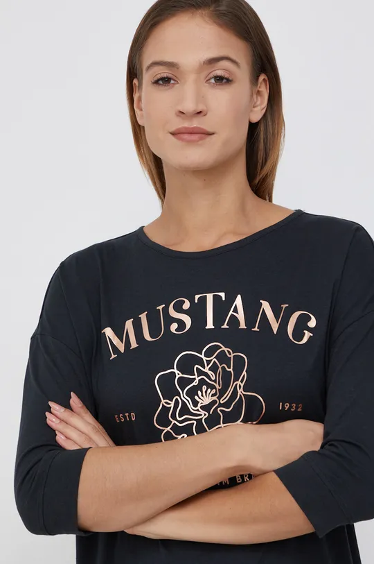 μαύρο Longsleeve Mustang Anna C Basic