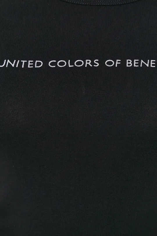 Βαμβακερό πουκάμισο με μακριά μανίκια United Colors of Benetton Γυναικεία