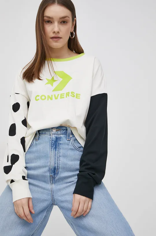 μπεζ Βαμβακερό πουκάμισο με μακριά μανίκια Converse Γυναικεία