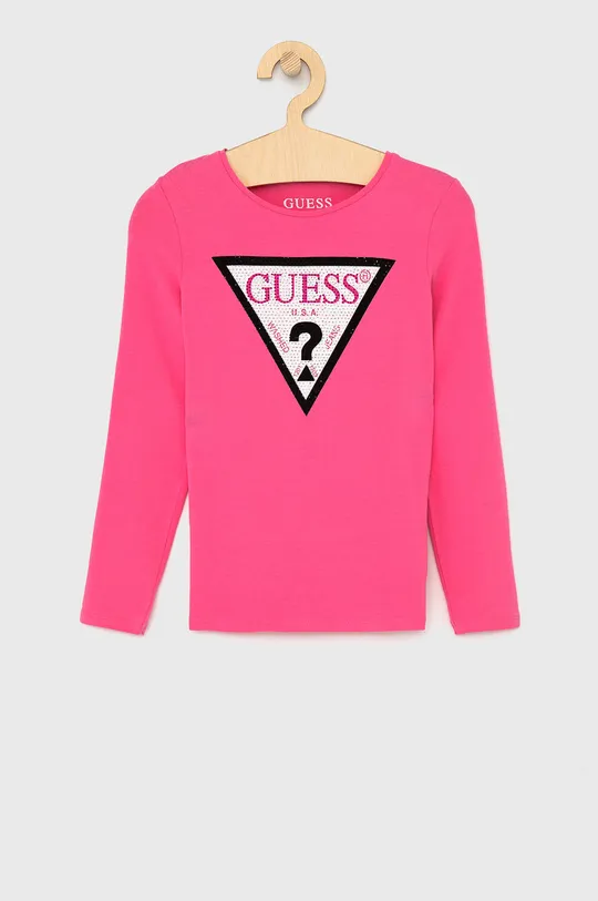 рожевий Дитячий лонгслів Guess Для дівчаток