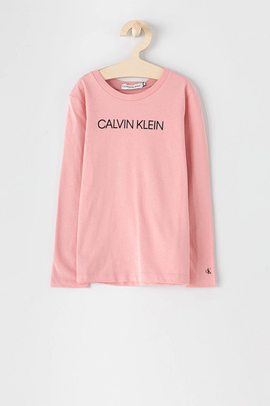 różowy Calvin Klein Jeans Longsleeve dziecięcy IG0IG01014.4890 Dziewczęcy