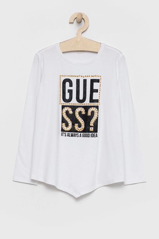 белый Детский лонгслив Guess Для девочек