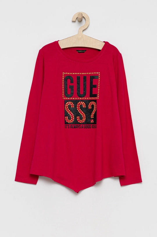 розовый Детский лонгслив Guess Для девочек