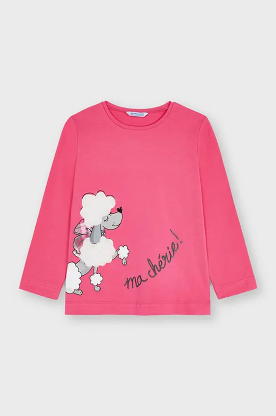 Detské tričko s dlhým rukávom Mayoral ružová