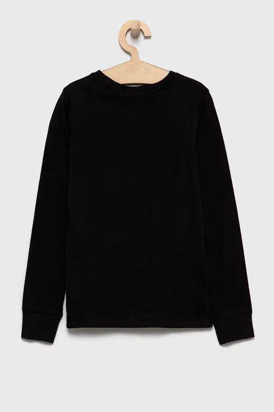 Detská bavlnená košeľa s dlhým rukávom Calvin Klein Jeans čierna