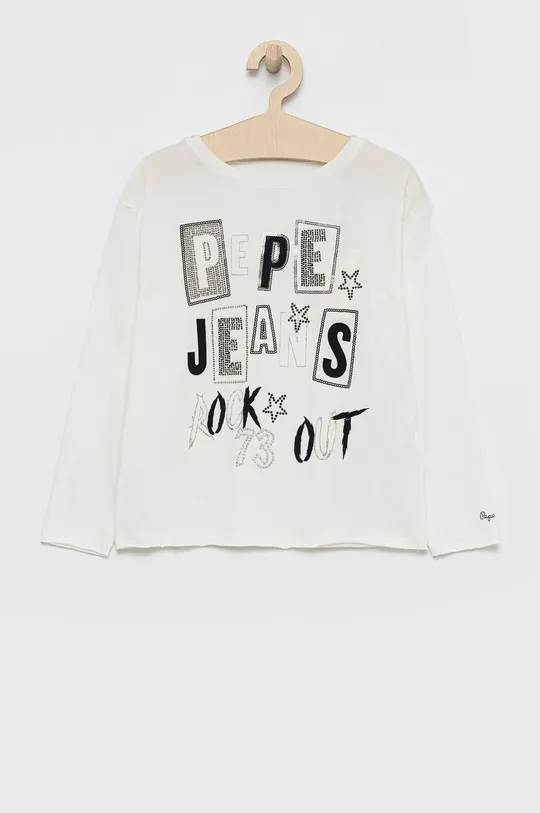 λευκό Παιδικό βαμβακερό μακρυμάνικο Pepe Jeans Για κορίτσια