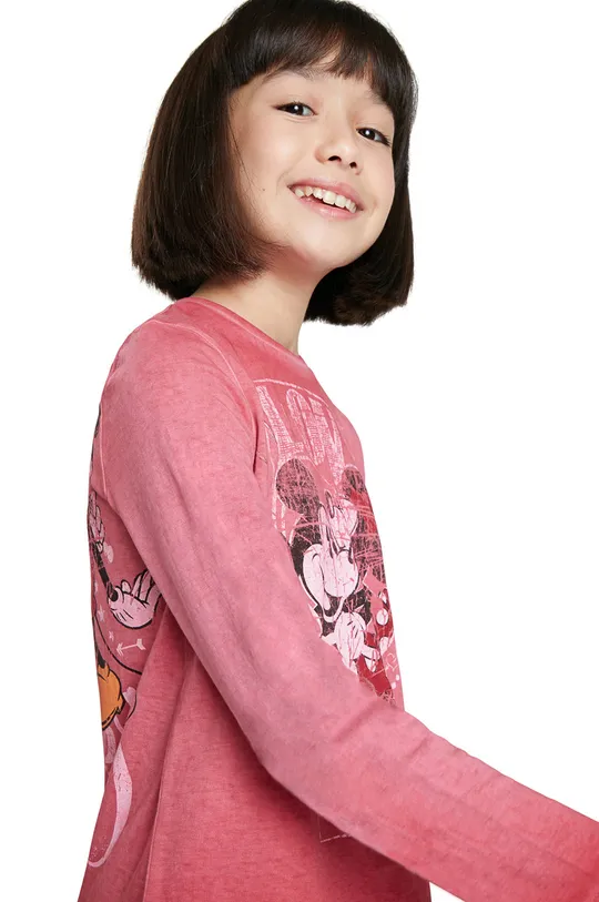 Detská bavlnená košeľa s dlhým rukávom Desigual Dievčenský