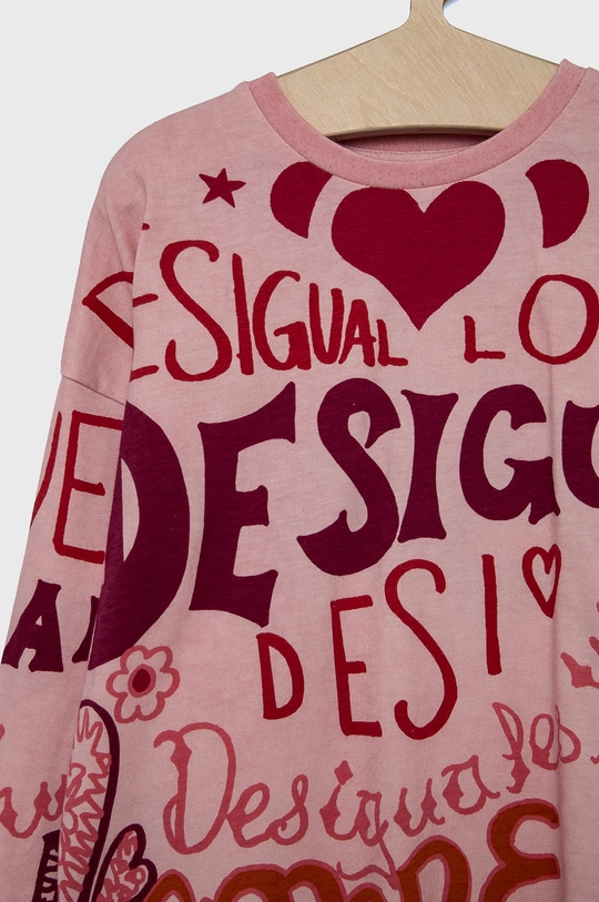 różowy Desigual Longsleeve dziecięcy 21WGTK18