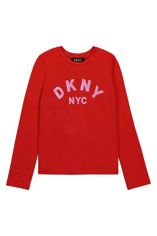 czerwony Dkny Longsleeve dziecięcy D35R57.156.162 Dziewczęcy