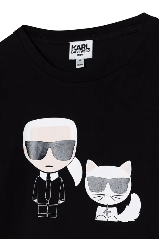 Karl Lagerfeld - Дитячий лонгслів  47% Бавовна, 7% Еластан, 46% Модал
