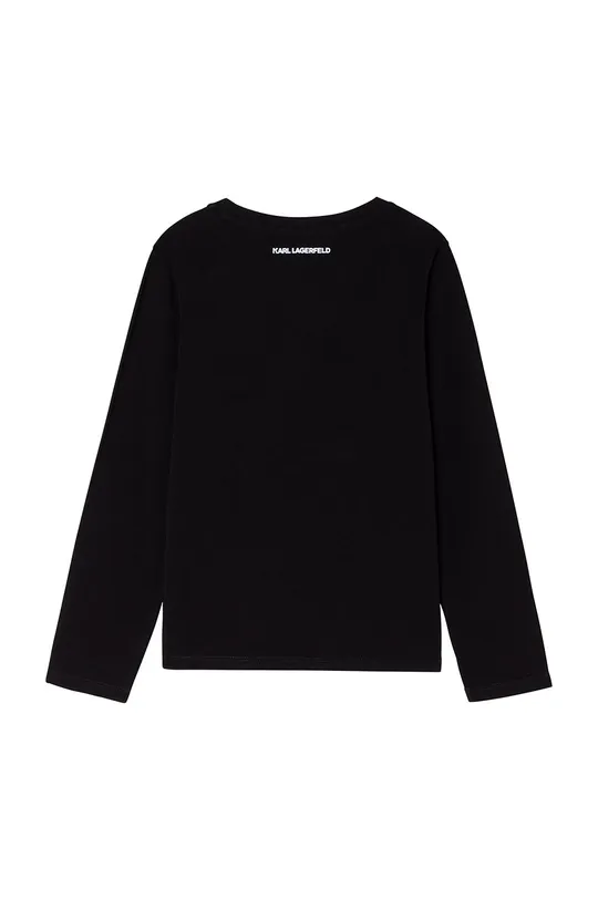 Karl Lagerfeld - Detské tričko s dlhým rukávom čierna