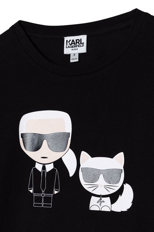 Karl Lagerfeld - Detské tričko s dlhým rukávom  47% Bavlna, 7% Elastan, 46% Modal