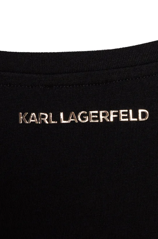 čierna Karl Lagerfeld - Detské tričko s dlhým rukávom