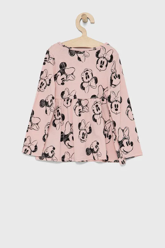 Dječja pamučna bluza GAP x Disney roza