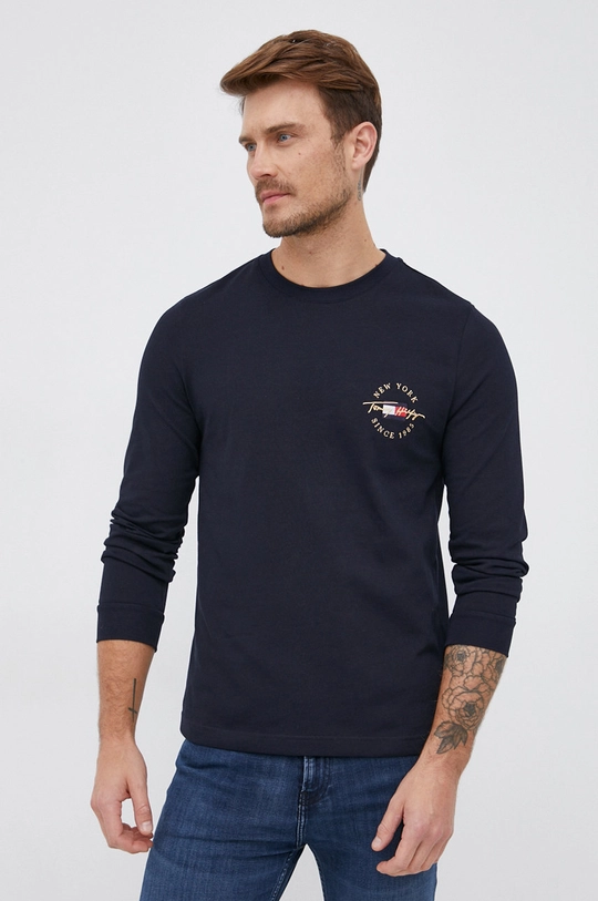 Tommy Hilfiger Longsleeve bawełniany 100 % Bawełna