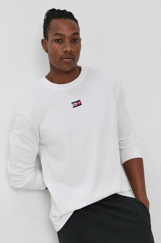 biały Tommy Jeans Longsleeve DM0DM11603.4890 Męski