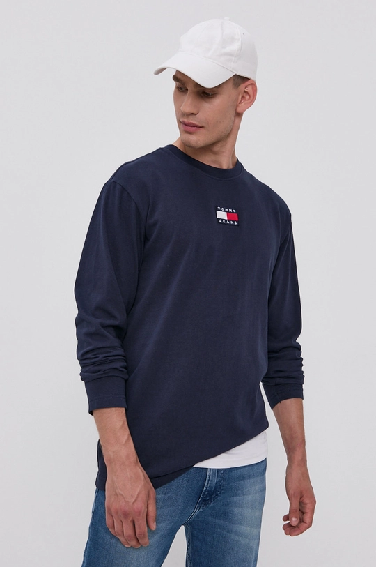 granatowy Tommy Jeans Longsleeve DM0DM10932.4890 Męski