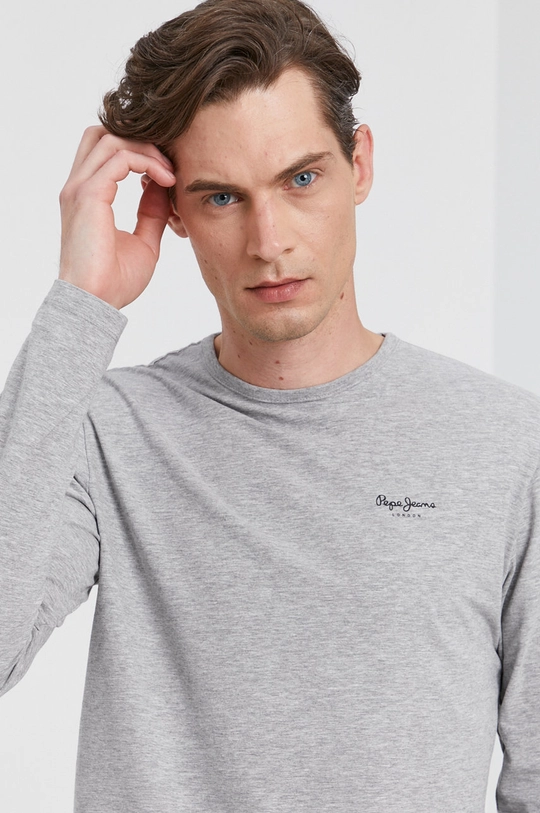 szary Pepe Jeans Longsleeve Męski