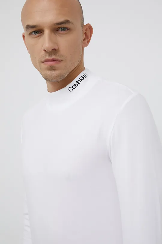 bijela Majica dugih rukava Calvin Klein Muški