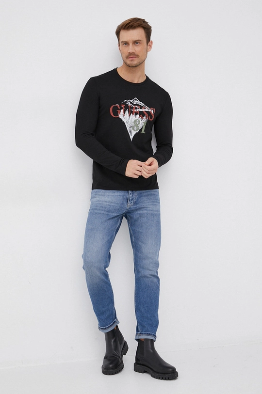 Guess Longsleeve czarny