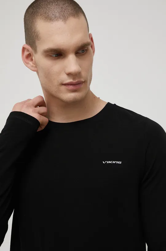 Λειτουργικό μακρυμάνικο πουκάμισο Viking Teres μαύρο