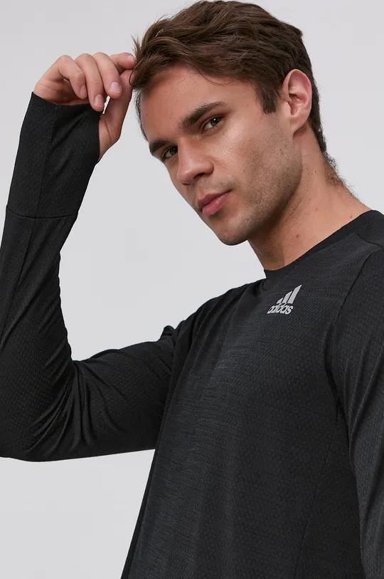 Tričko s dlhým rukávom adidas Performance GK3769  100% Recyklovaný polyester