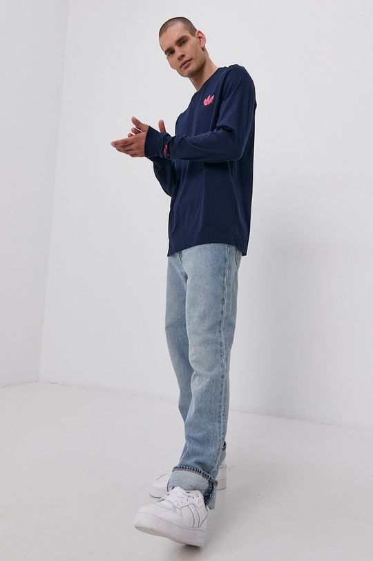 Tričko s dlouhým rukávem adidas Originals H13442 námořnická modř