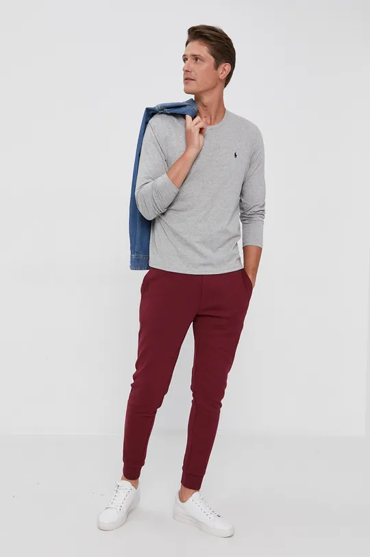 Tričko s dlhým rukávom Polo Ralph Lauren sivá