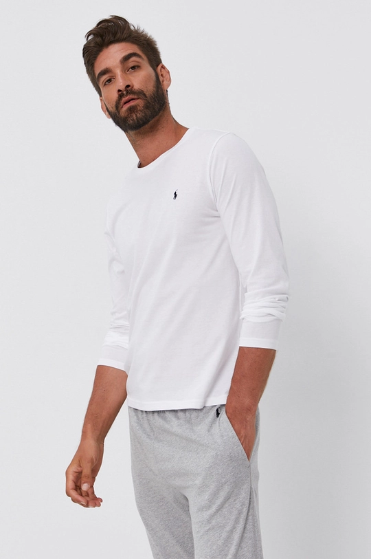 λευκό Longsleeve Polo Ralph Lauren Ανδρικά