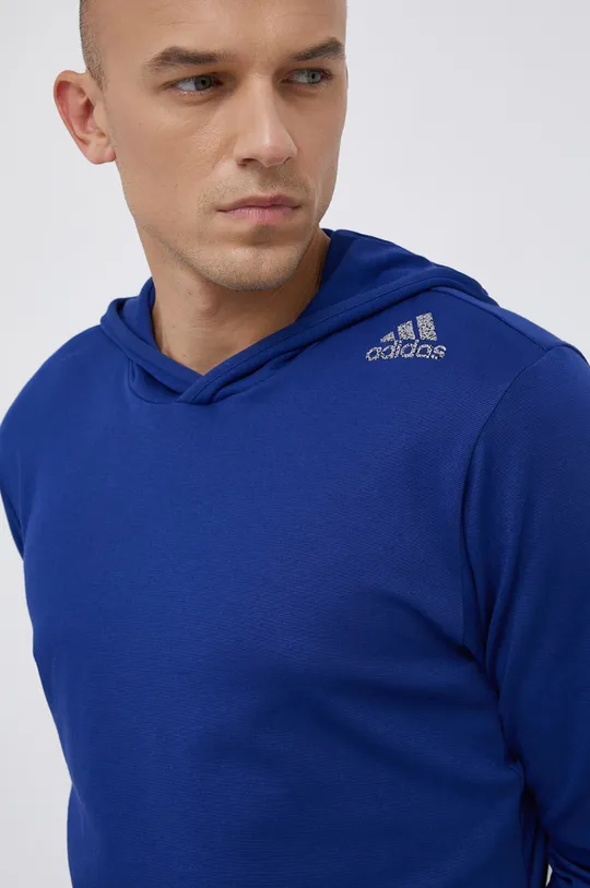modra Bluza adidas Performance Moški