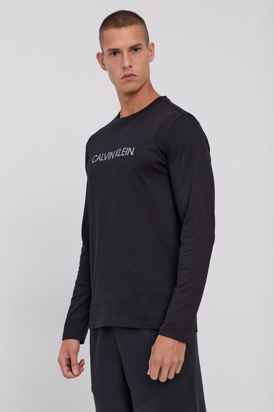 Tričko s dlhým rukávom Calvin Klein Performance čierna