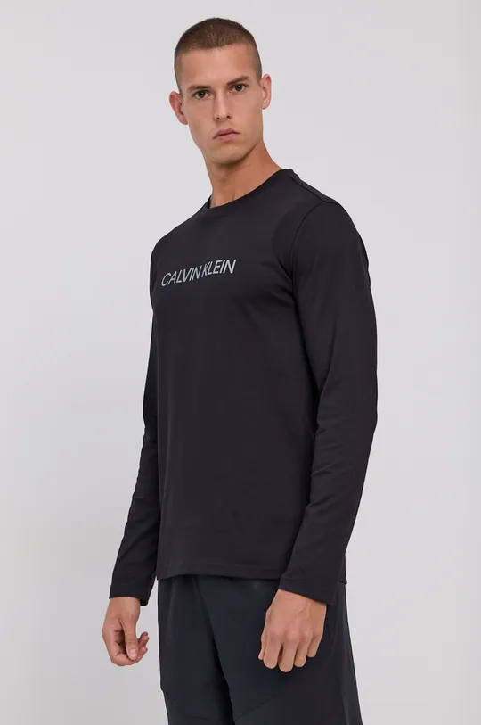 Majica dugih rukava Calvin Klein Performance crna