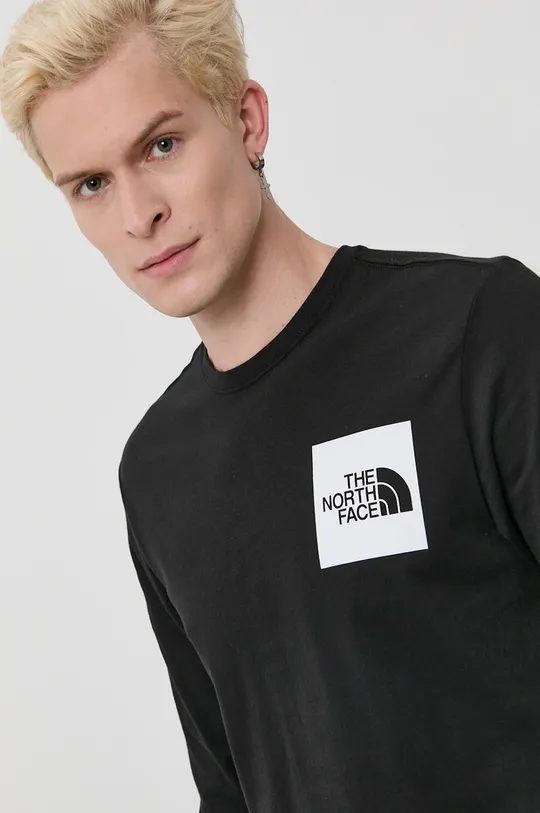 black The North Face cotton longsleeve top